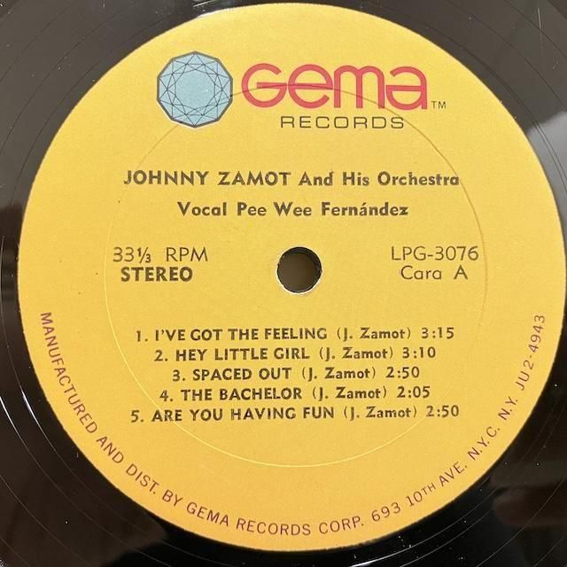 Johnny Zamot And His Orchestra / Johnny Zamot Lpg3076 :通販