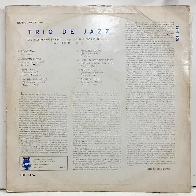 Guido Manusardi / Trio de Jazz Ede0476 :通販 ジャズ レコード