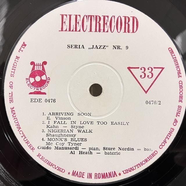 Guido Manusardi / Trio de Jazz Ede0476 :通販 ジャズ レコード