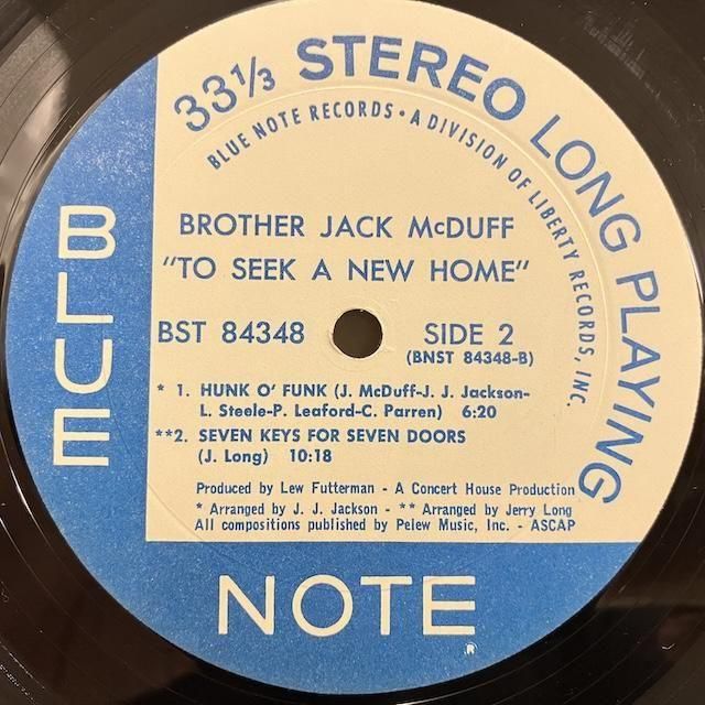 洋楽 Jack McDuff-To Seek A New  BLUE NOTE Brother Jack McDuff / To Seek A New Home (LP), Blue Note