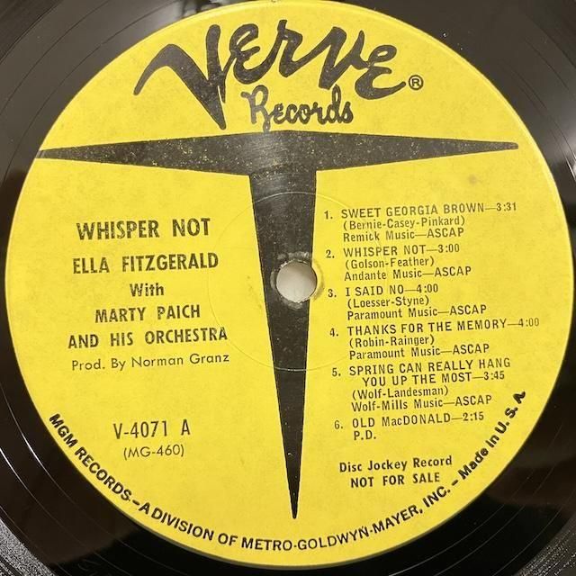 名曲レア盤‼︎ ELLA FITZGERALD 蓄音機 SPレコード 名曲レア盤‼︎ ELLA