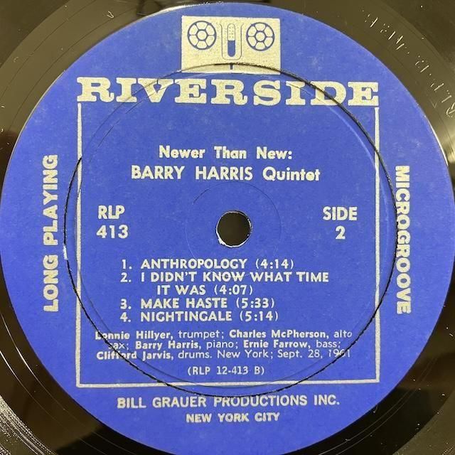 Barry Harris / Newer Than New Rlp413 :通販 ジャズ レコード