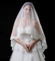 アンティーク調　お姫様刺繍レースが素敵　ウェディングヴェール　ミディアムベール　ウェディング　ヴェール　結婚式　花嫁　アクセサリー　ＭＳ1712