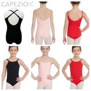 Capezio[カペジオ]アジャスター付ストラップ取外し可キャミレオタード バレエレオタード*tb1420c