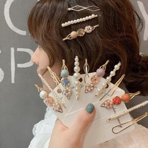 ビジューヘアピン3点セット ヘアアクセサリー 髪どめ*pin200