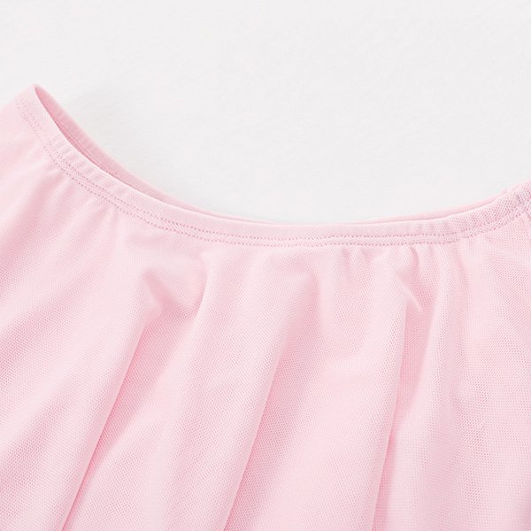 バレエ用品 ウエストゴムの豪華2段シフォンバンドスカート 子供～ジュニア用*ps936