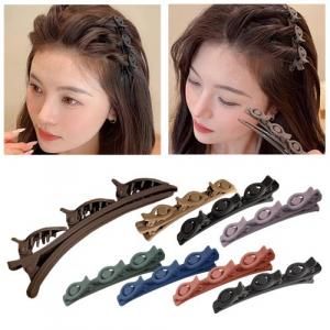 pin218】プラスチック樹脂ヘアクリップ1個 ヘアクリップ 編み込み風