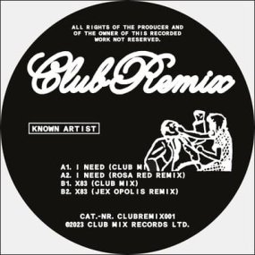 Known Artist - CLUBREMIX001 (incl. Jex Opolis Remix)