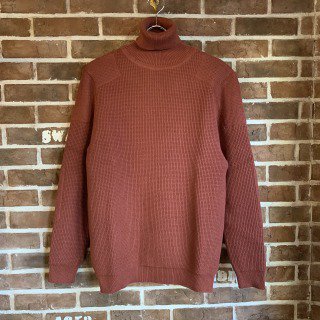 PADDED WAFFLE COTTON TURTLE KNIT/FADE RED