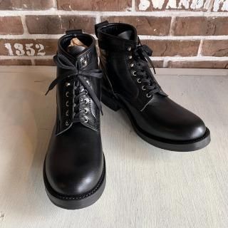 HORSEHIDE CAP TOE LACE UP BOOTS-ADDICTCLOTHES JAPANのブーツADDICT