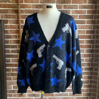 <img class='new_mark_img1' src='https://img.shop-pro.jp/img/new/icons11.gif' style='border:none;display:inline;margin:0px;padding:0px;width:auto;' />Mohair Cardigan Stars/Black