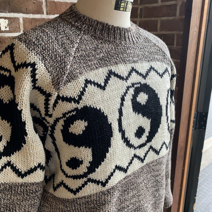 blackweirdos 22AW Yin-Yang Sweater チャコール | otoch.edu.mn