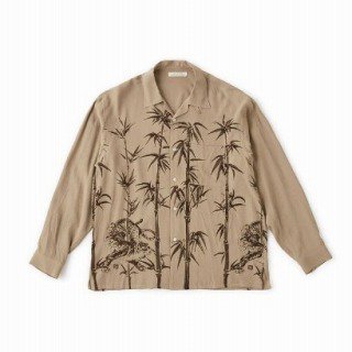 <img class='new_mark_img1' src='https://img.shop-pro.jp/img/new/icons50.gif' style='border:none;display:inline;margin:0px;padding:0px;width:auto;' />ORIGINAL PRINTED OPEN COLLAR SHIRTS (TIGER)/DUNE
