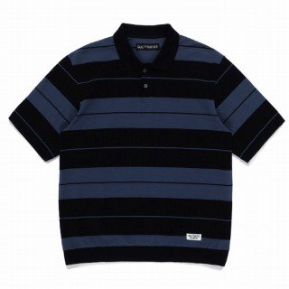 <img class='new_mark_img1' src='https://img.shop-pro.jp/img/new/icons11.gif' style='border:none;display:inline;margin:0px;padding:0px;width:auto;' />STRIPED POLO SHIRT/NAVY-BLACK