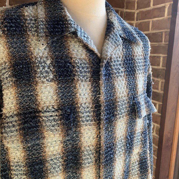 INDIGO COTTON OMBRE PLAID PUNCHING BLOUSE-SUGARHILLのことなら正規