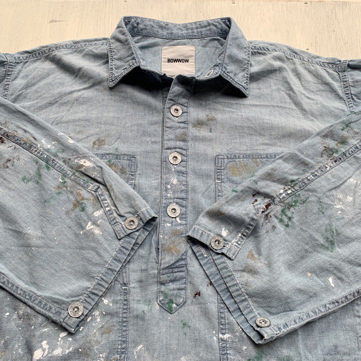 23aw US ARMY P/O CHAMBRAY SHIRTS PAINTED - nayaabhaandi.com