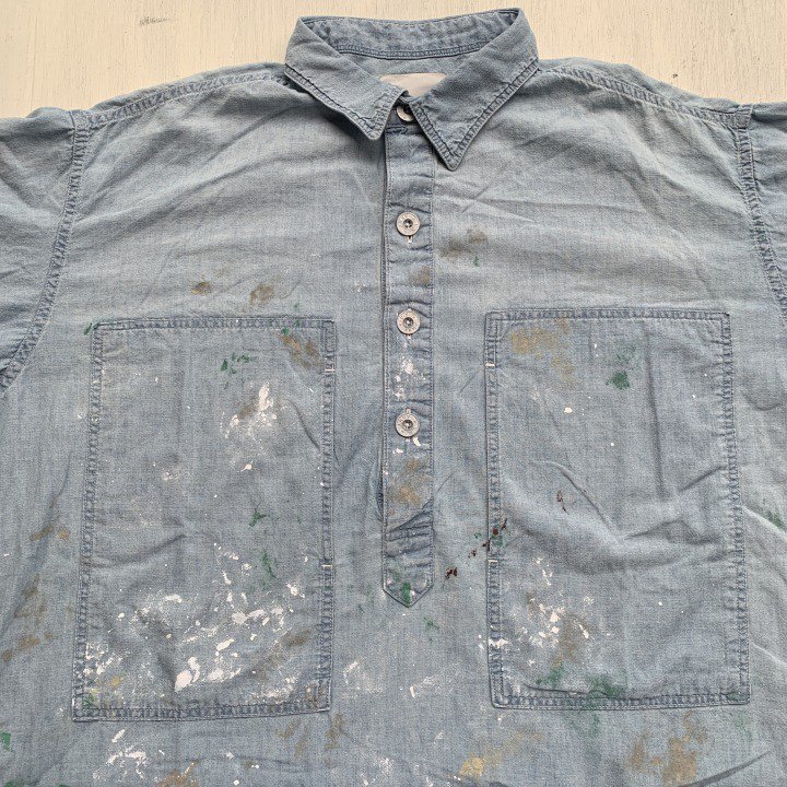 23aw US ARMY P/O CHAMBRAY SHIRTS PAINTED - nayaabhaandi.com