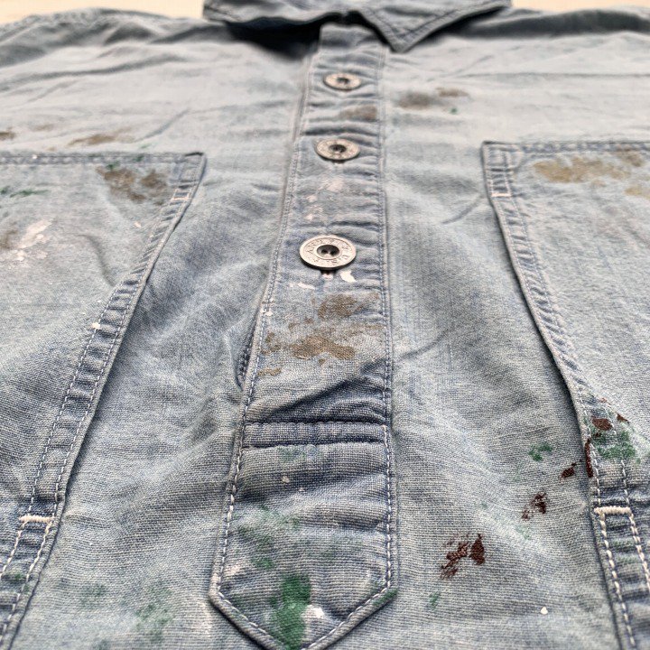 23aw US ARMY P/O CHAMBRAY SHIRTS PAINTED - nayaabhaandi.com