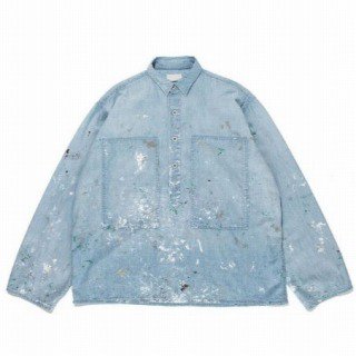 <img class='new_mark_img1' src='https://img.shop-pro.jp/img/new/icons50.gif' style='border:none;display:inline;margin:0px;padding:0px;width:auto;' />US ARMY P/O CHAMBRAY SHIRTS PAINTED/INDIGO PAINTED