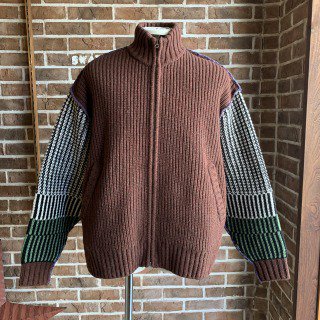 <img class='new_mark_img1' src='https://img.shop-pro.jp/img/new/icons50.gif' style='border:none;display:inline;margin:0px;padding:0px;width:auto;' />ZIP UP KNIT BLOUSON/BROWN