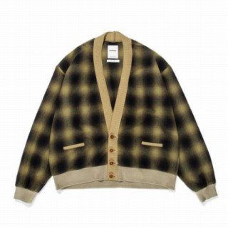 <img class='new_mark_img1' src='https://img.shop-pro.jp/img/new/icons50.gif' style='border:none;display:inline;margin:0px;padding:0px;width:auto;' />WOOL CHECK CARDIGAN/YELLOW x BLACK
