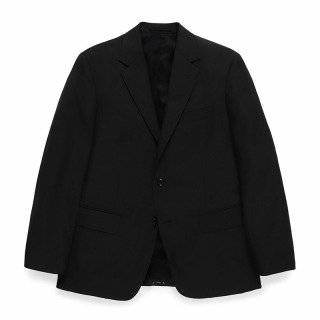 SINGLE BREASTED JACKET+PLEATED TROUSERS(TWO TUCK)/BLACK