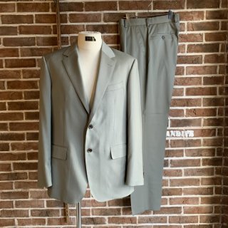 SINGLE BREASTED JACKETPLEATED TROUSERS(TYPE-2)/GRAY GREEN