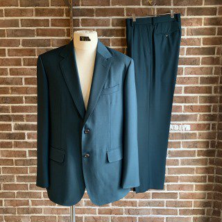 SINGLE BREASTED JACKET+PLEATED TROUSERS(TWOTUCK)/D-TURQUOISE