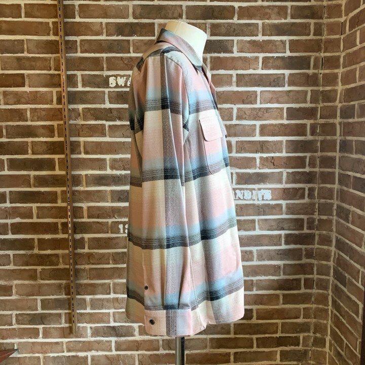 RAYON OMBRE PLAID OPEN COLLAR BLOUSE-SUGARHILLのことなら正規 RAYON OMBRE PLAID OPEN COLLAR BLOUSE-SUGARHILLのことなら正規