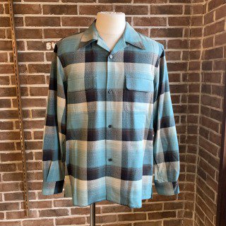 <img class='new_mark_img1' src='https://img.shop-pro.jp/img/new/icons12.gif' style='border:none;display:inline;margin:0px;padding:0px;width:auto;' />RAYON OMBRE PLAID OPEN COLLAR BLOUSE-Green  Ombre