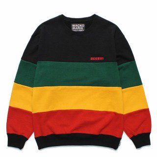 <img class='new_mark_img1' src='https://img.shop-pro.jp/img/new/icons50.gif' style='border:none;display:inline;margin:0px;padding:0px;width:auto;' />STRIPED HEAVY WEIGHT CREW NECK SWEAT SHIRT