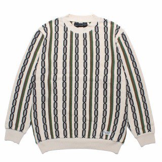<img class='new_mark_img1' src='https://img.shop-pro.jp/img/new/icons50.gif' style='border:none;display:inline;margin:0px;padding:0px;width:auto;' />STRIPED JACQUARD KNIT SWEATER /BEIGE