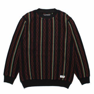 <img class='new_mark_img1' src='https://img.shop-pro.jp/img/new/icons50.gif' style='border:none;display:inline;margin:0px;padding:0px;width:auto;' />STRIPED JACQUARD KNIT SWEATER /BLACK