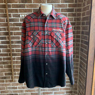 <img class='new_mark_img1' src='https://img.shop-pro.jp/img/new/icons12.gif' style='border:none;display:inline;margin:0px;padding:0px;width:auto;' />HALF DYED CHECK FLANNEL COWBOY SHIRT/RED