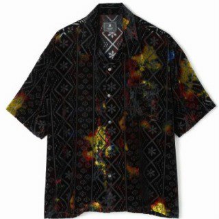 <img class='new_mark_img1' src='https://img.shop-pro.jp/img/new/icons50.gif' style='border:none;display:inline;margin:0px;padding:0px;width:auto;' />VINTAGE LACE VELVET SHIRTS / BLACK