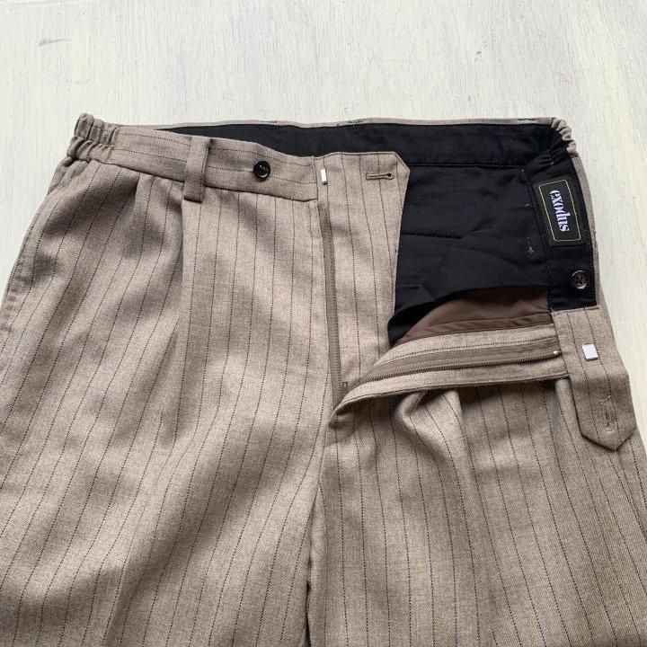 WOOL STRIPE INCONSTRUCTED JAXKET TROUSERS-exodusの通販なら富山県の