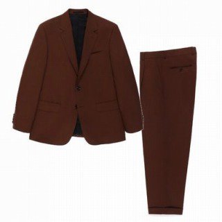 SINGLE BREASTED JACKETPLEATED TROUSERS(TYPE-2)/BROWN