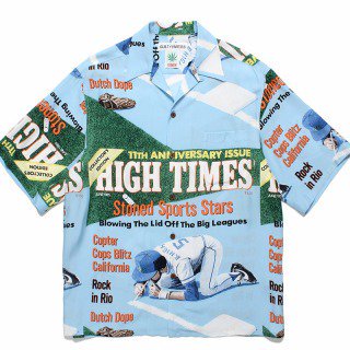 <img class='new_mark_img1' src='https://img.shop-pro.jp/img/new/icons7.gif' style='border:none;display:inline;margin:0px;padding:0px;width:auto;' /> HIGH TIMES / HAWAIIAN SHIRT(Type-4) - BLUE