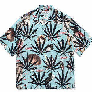 <img class='new_mark_img1' src='https://img.shop-pro.jp/img/new/icons7.gif' style='border:none;display:inline;margin:0px;padding:0px;width:auto;' /> HIGH TIMES / HAWAIIAN SHIRT(Type-2) - MINTBLUE