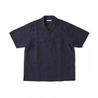 <img class='new_mark_img1' src='https://img.shop-pro.jp/img/new/icons12.gif' style='border:none;display:inline;margin:0px;padding:0px;width:auto;' />SWALLOW COLLAR SPORTS SHIRTS (WASHER WOOL)/NOCTURNE STRIPE