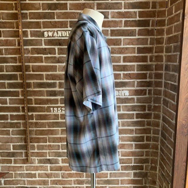 WACKOMARIA/OMBRE CHECK OPEN COLLAR SHIRT S/S （Type-2）