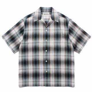 WACKOMARIA/OMBRE CHECK OPEN COLLAR SHIRT S/S （Type-２）SWANDIVE