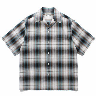 <img class='new_mark_img1' src='https://img.shop-pro.jp/img/new/icons14.gif' style='border:none;display:inline;margin:0px;padding:0px;width:auto;' />OMBRE CHECK OPEN COLLAR SHIRT S/S(Type-)/WHITE