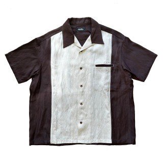 <img class='new_mark_img1' src='https://img.shop-pro.jp/img/new/icons12.gif' style='border:none;display:inline;margin:0px;padding:0px;width:auto;' />2TONE OPEN COLLAR SHIRT/BROWN x WHITE