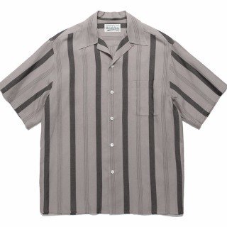 <img class='new_mark_img1' src='https://img.shop-pro.jp/img/new/icons12.gif' style='border:none;display:inline;margin:0px;padding:0px;width:auto;' />STRIPED OPEN COLLAR SHIRT/GRAY