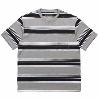 <img class='new_mark_img1' src='https://img.shop-pro.jp/img/new/icons12.gif' style='border:none;display:inline;margin:0px;padding:0px;width:auto;' />STRIPED CREW NECK T-SHIRT /GRAY