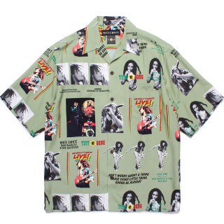 <img class='new_mark_img1' src='https://img.shop-pro.jp/img/new/icons50.gif' style='border:none;display:inline;margin:0px;padding:0px;width:auto;' />BOB MARLEY / HAWAIIAN SHIRT - GREEN