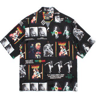 <img class='new_mark_img1' src='https://img.shop-pro.jp/img/new/icons50.gif' style='border:none;display:inline;margin:0px;padding:0px;width:auto;' />BOB MARLEY / HAWAIIAN SHIRT - BLACK