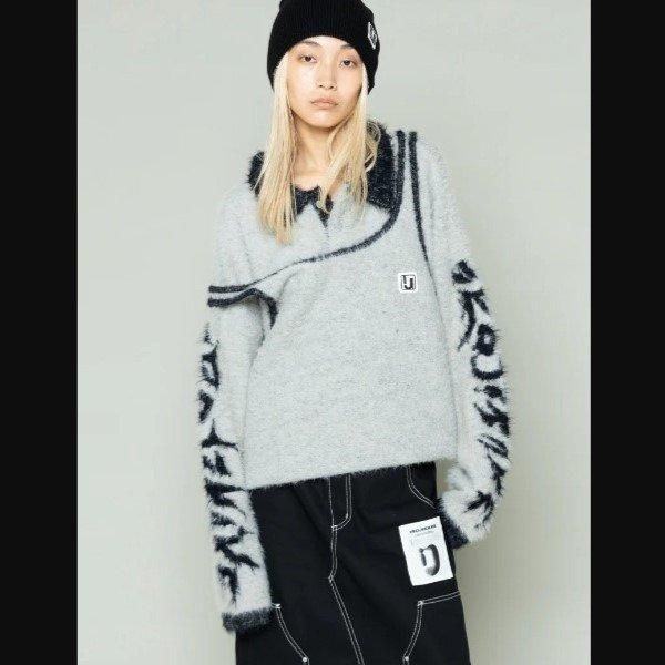 FLUFFY RUGBY SHIRT SUPER LONG-irojikake(イロジカケ)のこと FLUFFY RUGBY SHIRT SUPER LONG-irojikake(イロジカケ)のこと