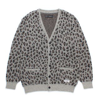 <img class='new_mark_img1' src='https://img.shop-pro.jp/img/new/icons50.gif' style='border:none;display:inline;margin:0px;padding:0px;width:auto;' />LEOPARD JACQUARD MOHAIR KNIT CARDIGAN / GRAY